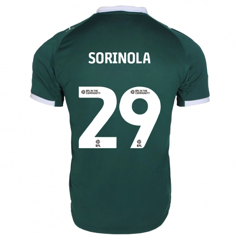 Danxen Mujer Camiseta Matthew Sorinola #29 Verde Blanco 1ª Equipación 2025/26 La Camisa México
