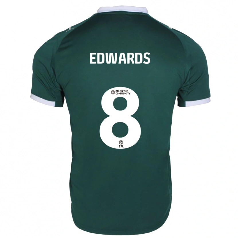 Danxen Mujer Camiseta Joe Edwards #8 Verde Blanco 1ª Equipación 2025/26 La Camisa México