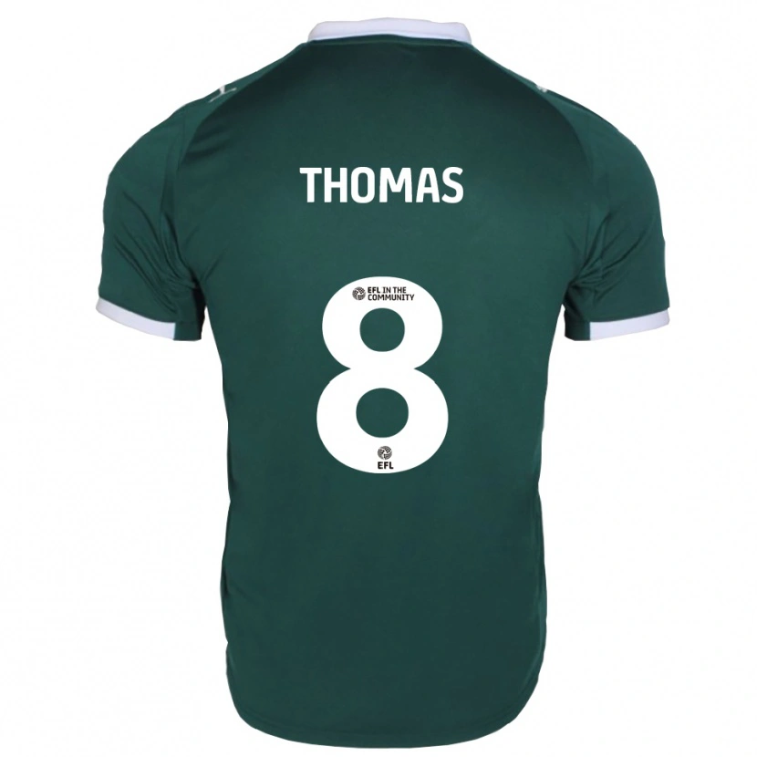 Danxen Mujer Camiseta Lewis Thomas #8 Verde Blanco 1ª Equipación 2025/26 La Camisa México