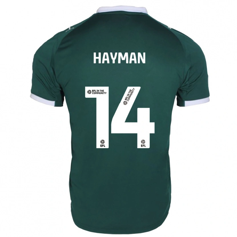 Danxen Mujer Camiseta Sam Hayman #14 Verde Blanco 1ª Equipación 2025/26 La Camisa México