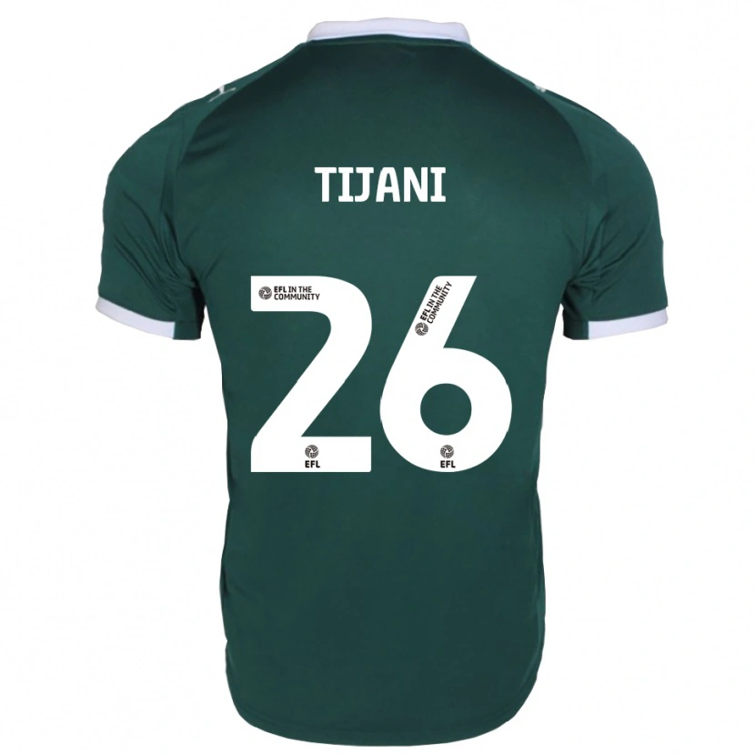 Danxen Mujer Camiseta Muhamed Tijani #26 Verde Blanco 1ª Equipación 2025/26 La Camisa México