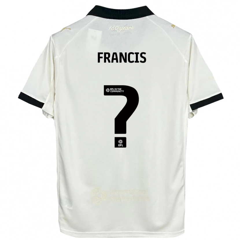 Danxen Mujer Camiseta Louis Francis #0 Blanco Hueso Negro 1ª Equipación 2025/26 La Camisa México