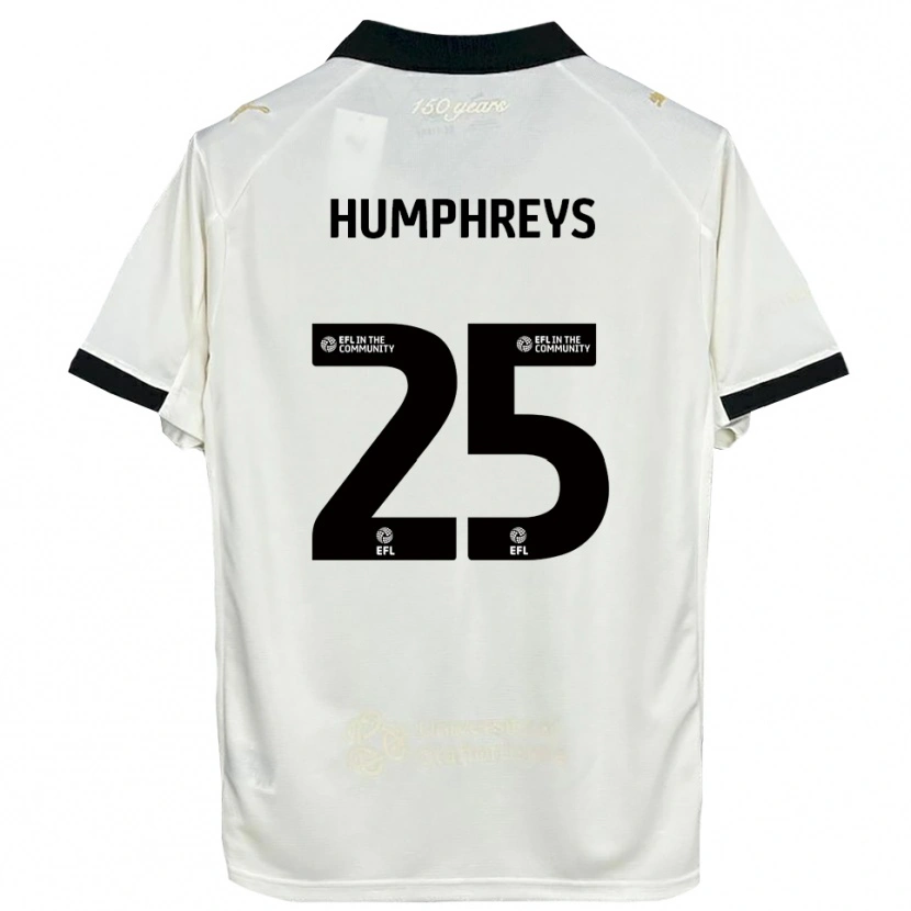 Danxen Mujer Camiseta Cameron Humphreys #25 Blanco Hueso Negro 1ª Equipación 2025/26 La Camisa México