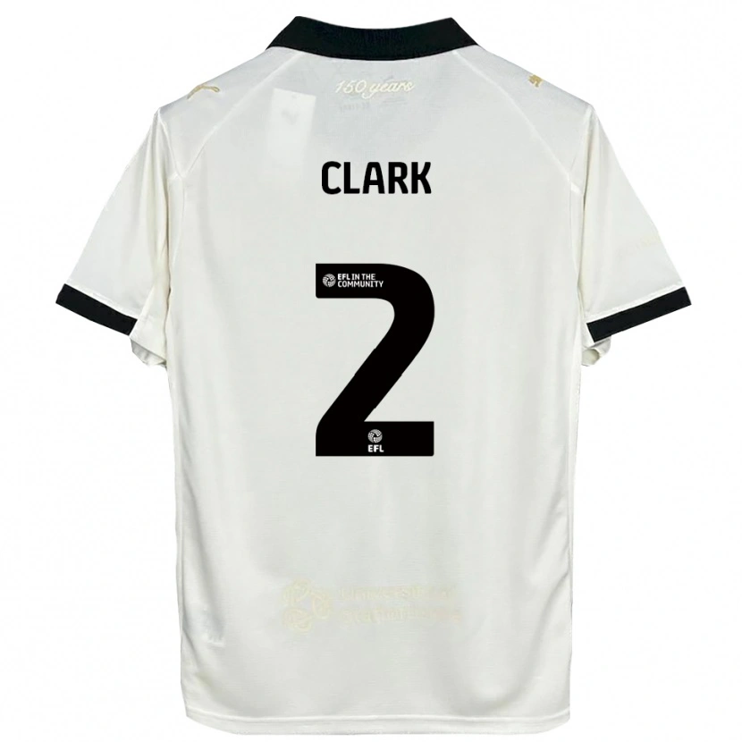 Danxen Mujer Camiseta Mitch Clark #2 Blanco Hueso Negro 1ª Equipación 2025/26 La Camisa México