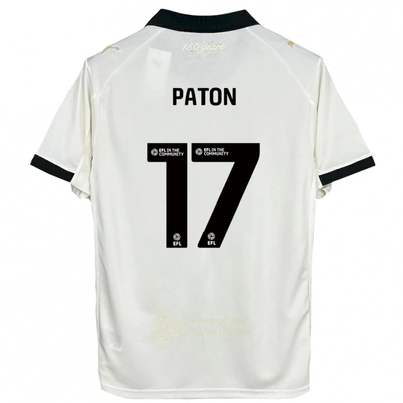 Danxen Mujer Camiseta Ruari Paton #17 Blanco Hueso Negro 1ª Equipación 2025/26 La Camisa México