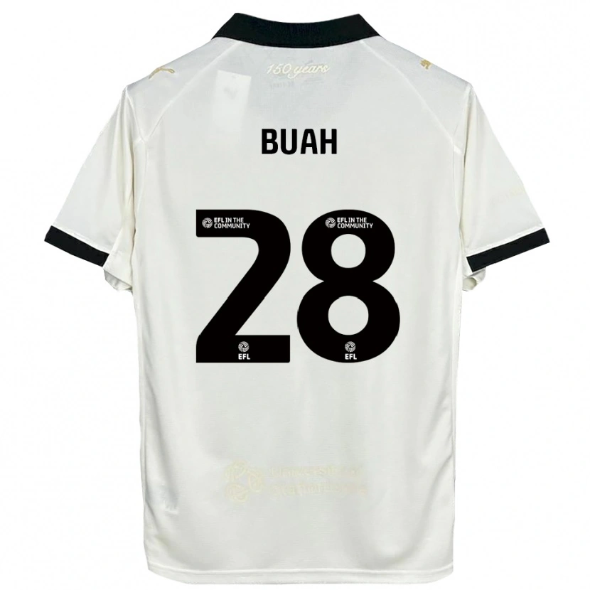 Danxen Mujer Camiseta Andrew Buah #28 Blanco Hueso Negro 1ª Equipación 2025/26 La Camisa México