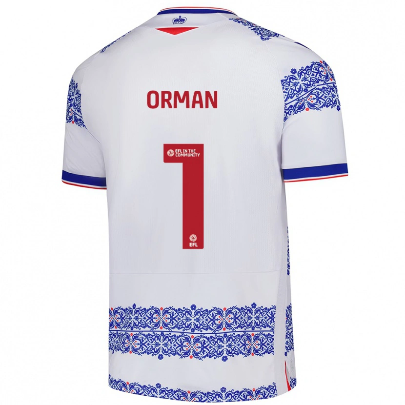 Danxen Mujer Camiseta Emily Orman #1 Blanco Azul 1ª Equipación 2025/26 La Camisa México