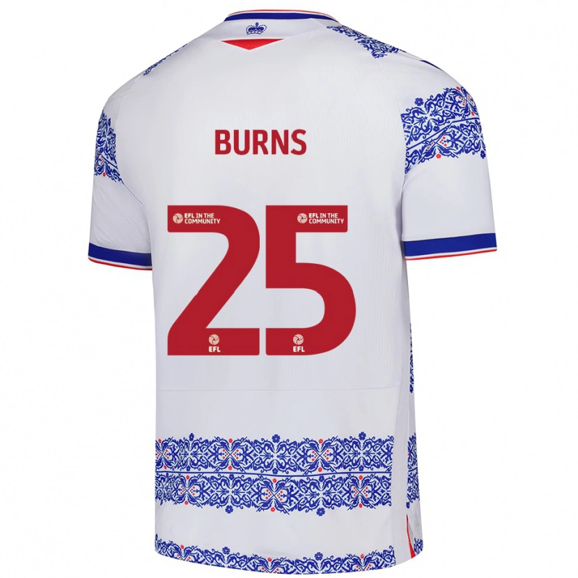 Danxen Mujer Camiseta Jacqueline Burns #25 Blanco Azul 1ª Equipación 2025/26 La Camisa México