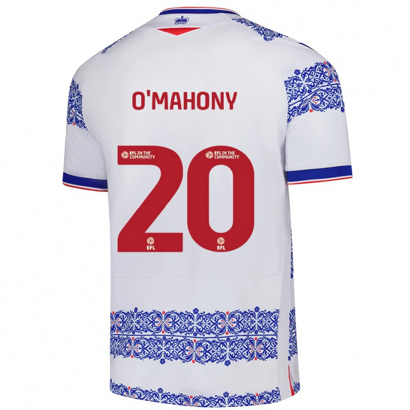 Danxen Mujer Camiseta Mark O'mahony #20 Blanco Azul 1ª Equipación 2025/26 La Camisa México