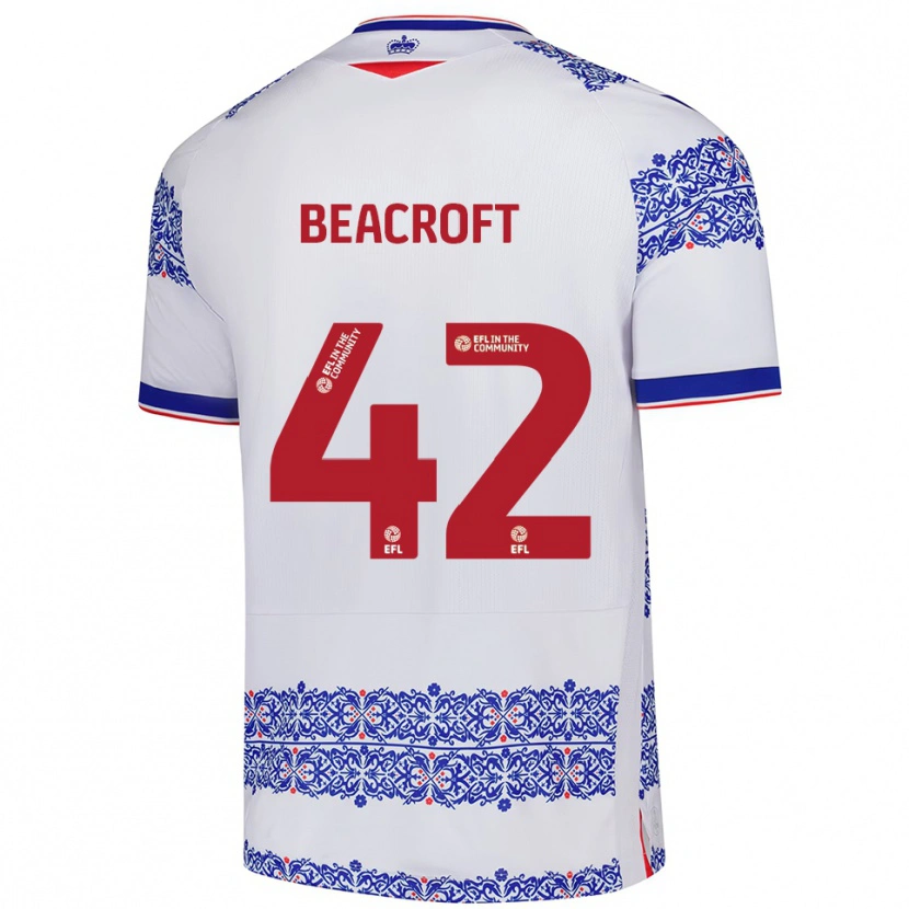 Danxen Mujer Camiseta Boyd Beacroft #42 Blanco Azul 1ª Equipación 2025/26 La Camisa México