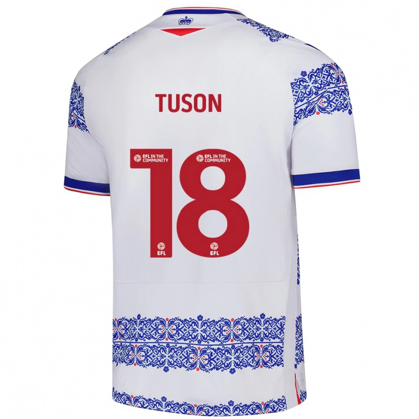 Danxen Mujer Camiseta Freya Meadows-Tuson #18 Blanco Azul 1ª Equipación 2025/26 La Camisa México