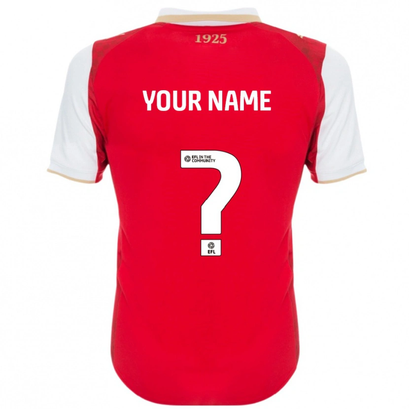 Danxen Mujer Camiseta Su Nombre #0 Rojo Blanco 1ª Equipación 2025/26 La Camisa México