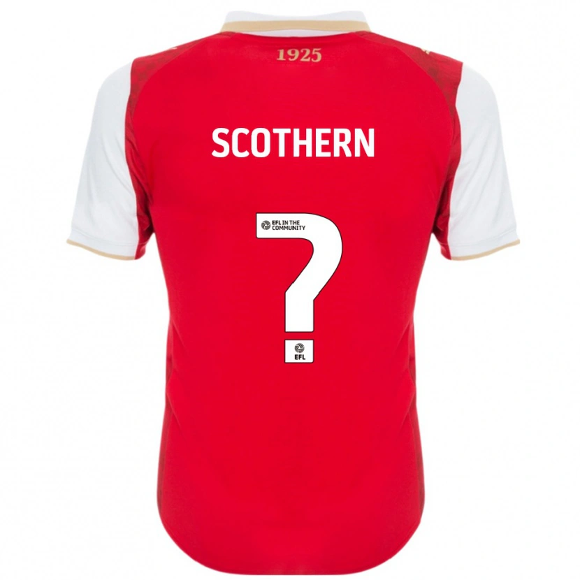 Danxen Mujer Camiseta Ben Scothern #0 Rojo Blanco 1ª Equipación 2025/26 La Camisa México