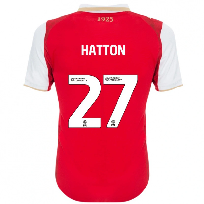 Danxen Mujer Camiseta Ben Hatton #27 Rojo Blanco 1ª Equipación 2025/26 La Camisa México