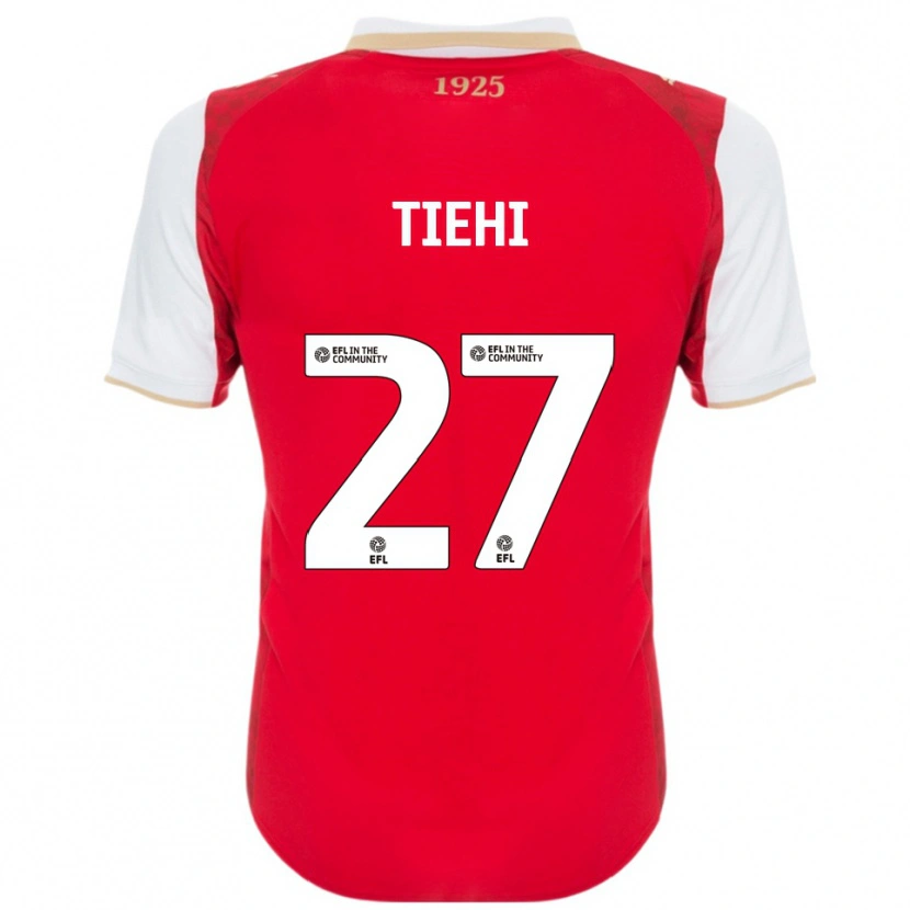 Danxen Mujer Camiseta Christ Tiehi #27 Rojo Blanco 1ª Equipación 2025/26 La Camisa México