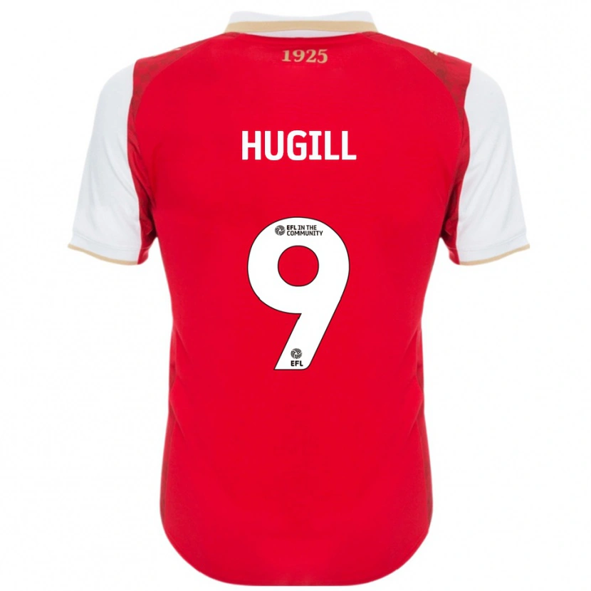 Danxen Mujer Camiseta Jordan Hugill #9 Rojo Blanco 1ª Equipación 2025/26 La Camisa México