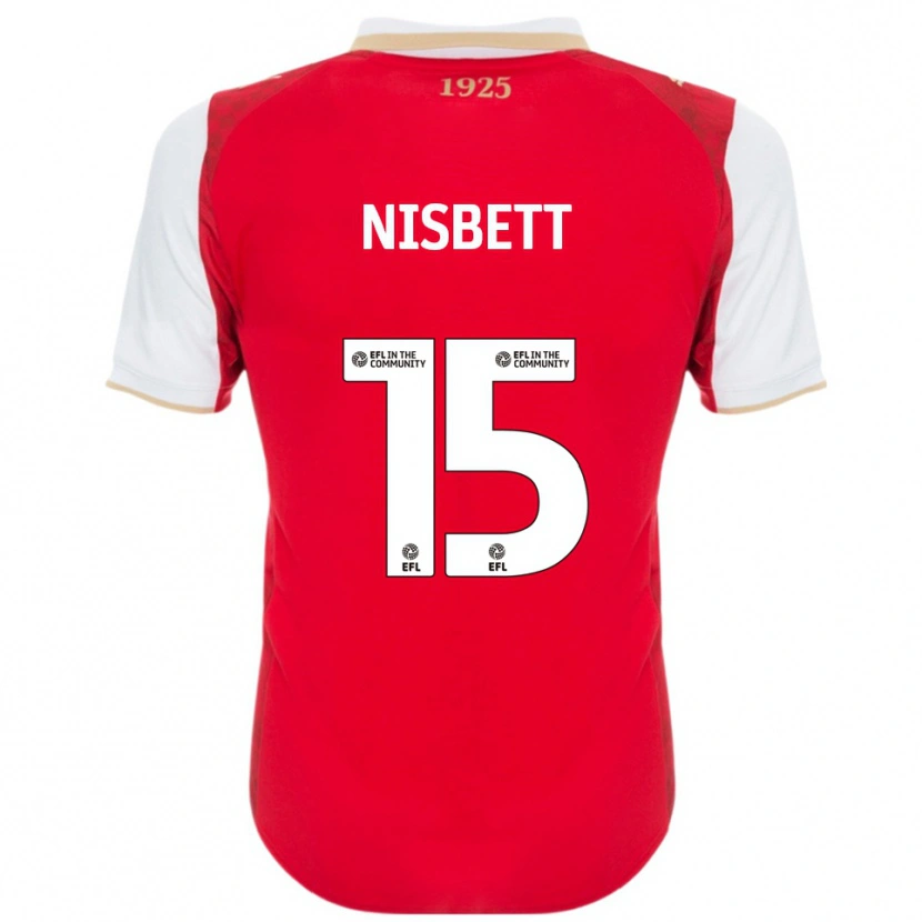 Danxen Mujer Camiseta Kanye Nisbett #15 Rojo Blanco 1ª Equipación 2025/26 La Camisa México