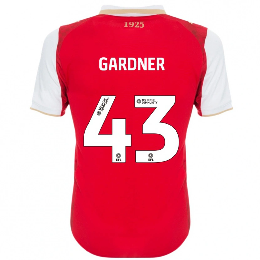 Danxen Mujer Camiseta Dean Gardner #43 Rojo Blanco 1ª Equipación 2025/26 La Camisa México
