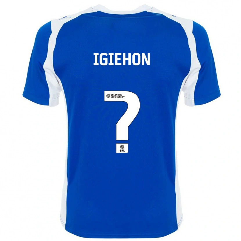 Danxen Mujer Camiseta Elijah Igiehon #0 Azul Blanco 1ª Equipación 2025/26 La Camisa México