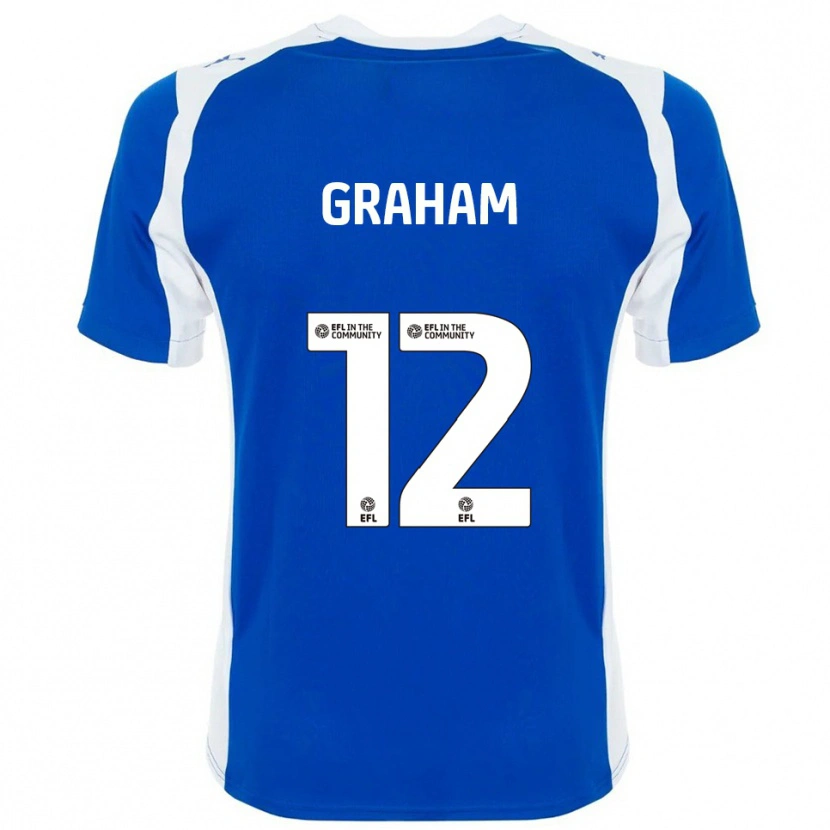 Danxen Mujer Camiseta Leo Graham #12 Azul Blanco 1ª Equipación 2025/26 La Camisa México