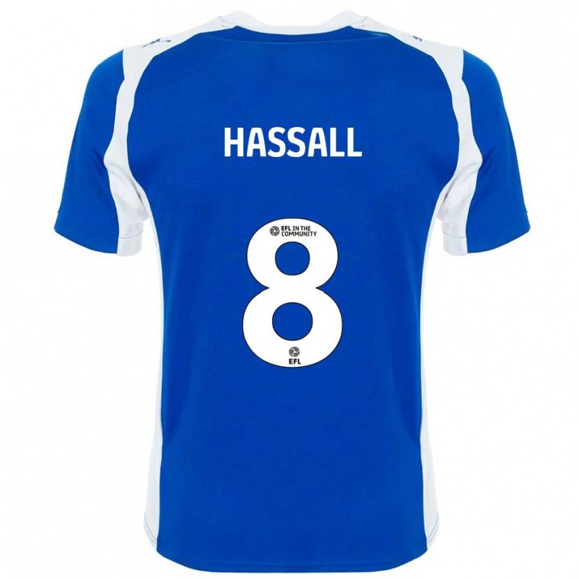 Danxen Mujer Camiseta Molly Hassall #8 Azul Blanco 1ª Equipación 2025/26 La Camisa México