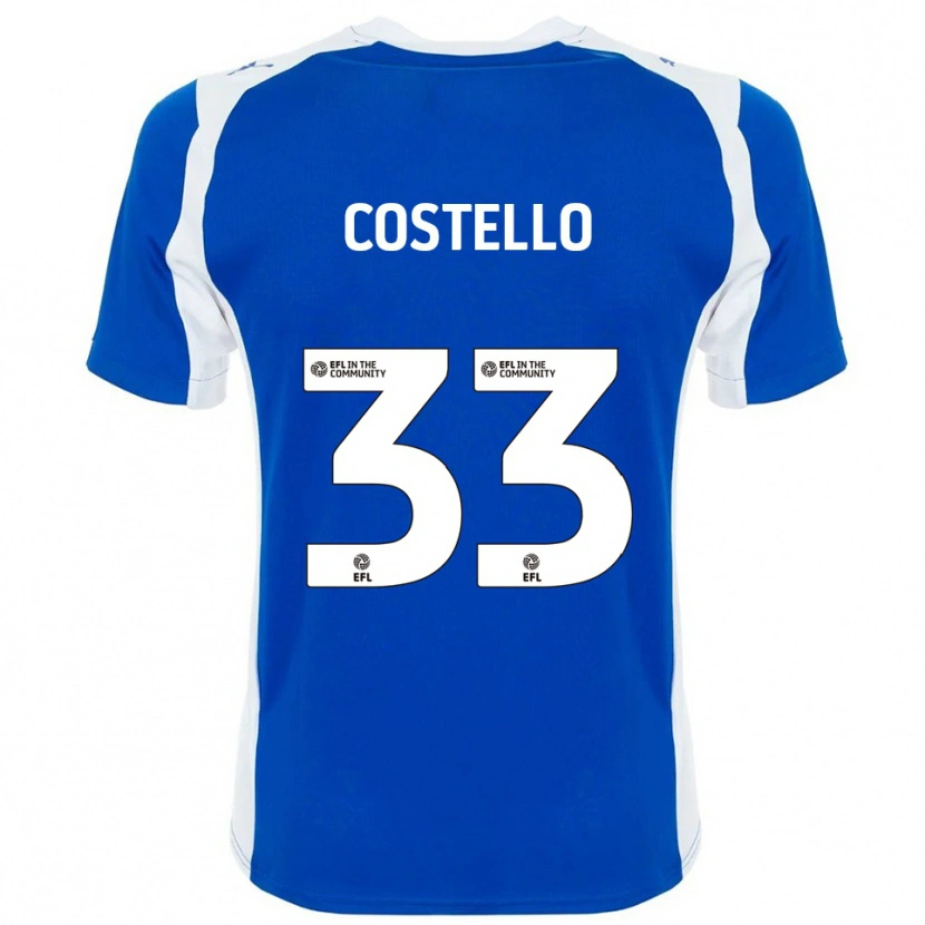 Danxen Mujer Camiseta Tom Costello #33 Azul Blanco 1ª Equipación 2025/26 La Camisa México