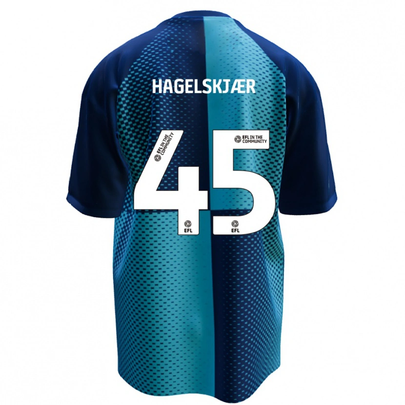 Danxen Mujer Camiseta Anders Hagelskjær #45 Azul Celeste 1ª Equipación 2025/26 La Camisa México