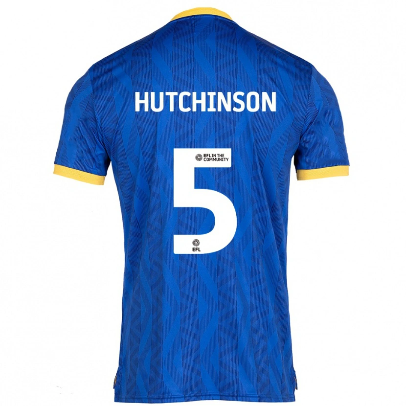 Danxen Mujer Camiseta Sam Hutchinson #5 Azul Marino Amarillo 1ª Equipación 2025/26 La Camisa México