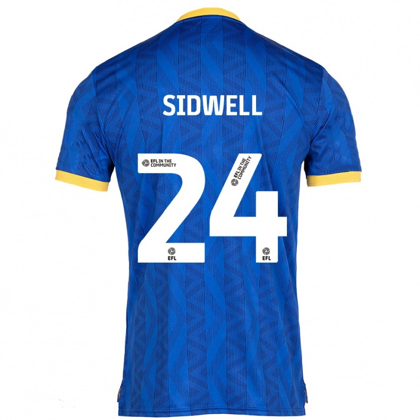 Danxen Mujer Camiseta Harry Sidwell #24 Azul Marino Amarillo 1ª Equipación 2025/26 La Camisa México