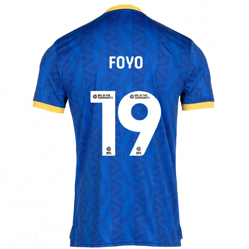 Danxen Mujer Camiseta Osman Foyo #19 Azul Marino Amarillo 1ª Equipación 2025/26 La Camisa México