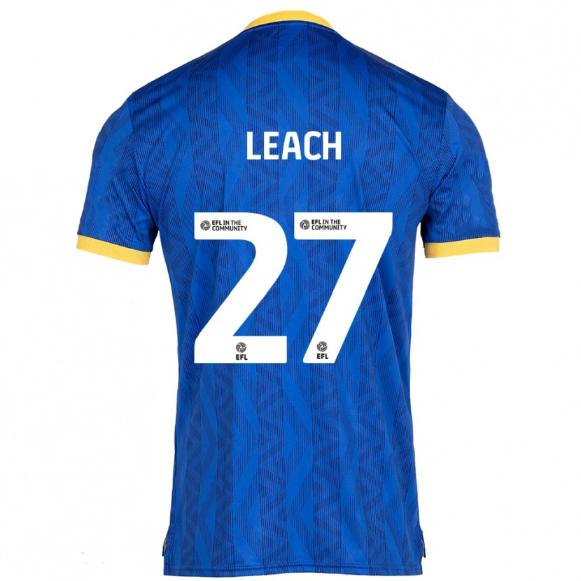 Danxen Mujer Camiseta Ed Leach #27 Azul Marino Amarillo 1ª Equipación 2025/26 La Camisa México