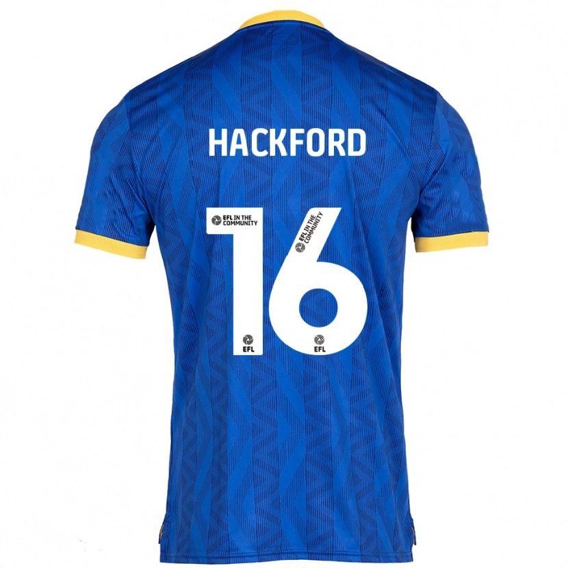 Danxen Mujer Camiseta Antwoine Hackford #16 Azul Marino Amarillo 1ª Equipación 2025/26 La Camisa México