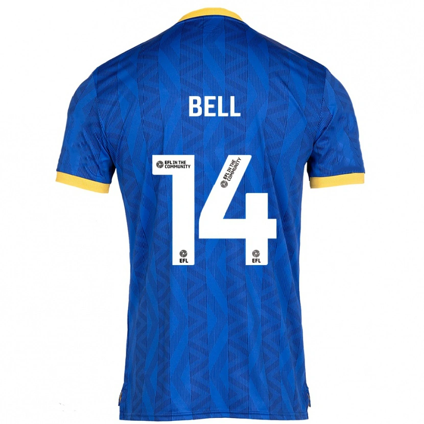 Danxen Mujer Camiseta Leanne Bell #14 Azul Marino Amarillo 1ª Equipación 2025/26 La Camisa México