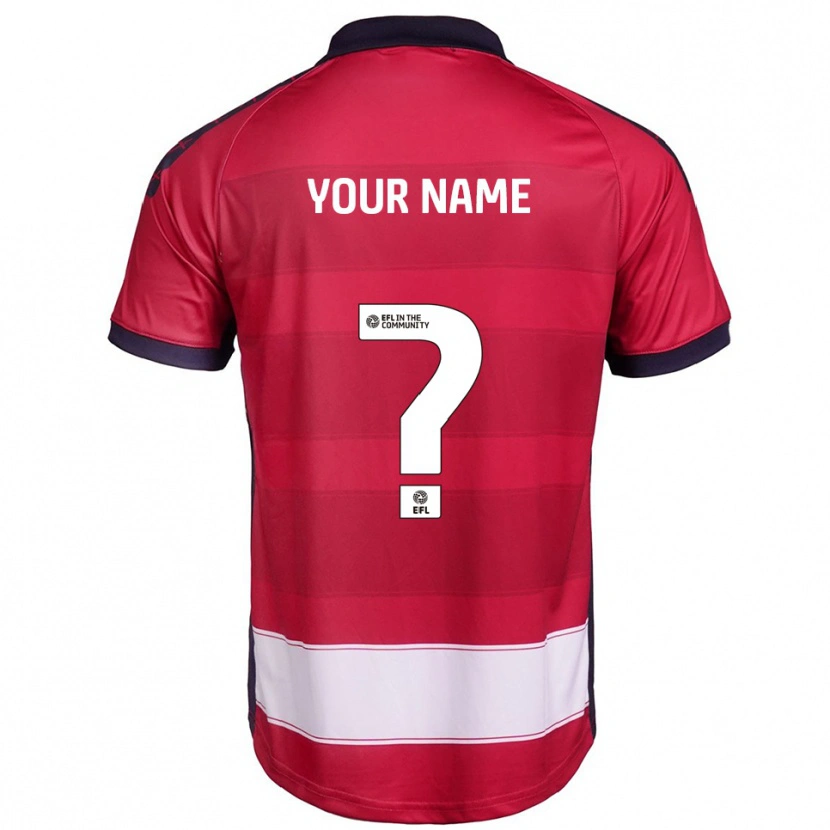 Danxen Mujer Camiseta Su Nombre #0 Rojo Blanco 1ª Equipación 2025/26 La Camisa México