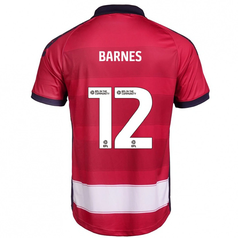 Danxen Mujer Camiseta Ruby Barnes #12 Rojo Blanco 1ª Equipación 2025/26 La Camisa México
