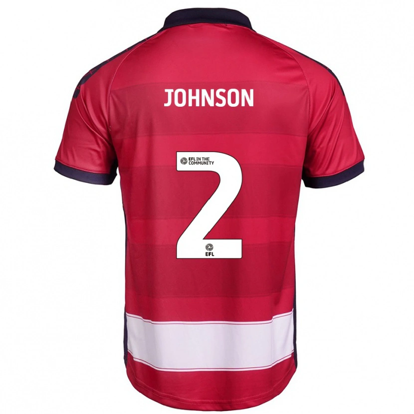 Danxen Mujer Camiseta Ryley Johnson #2 Rojo Blanco 1ª Equipación 2025/26 La Camisa México