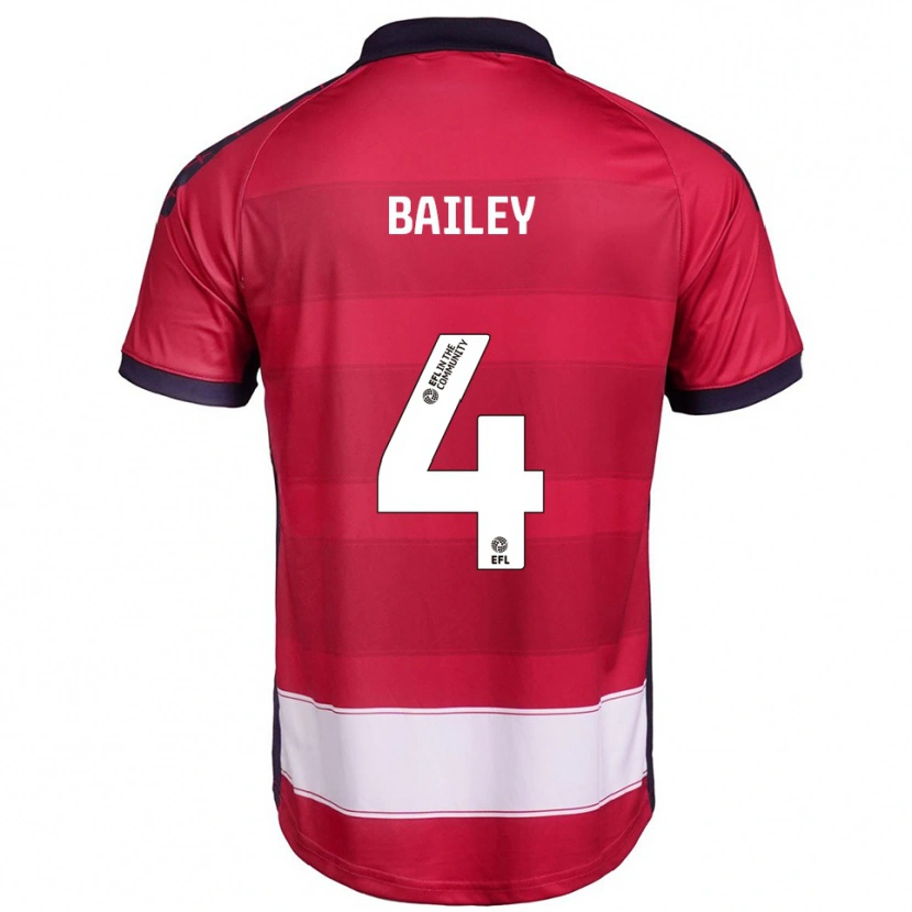 Danxen Mujer Camiseta Owen Bailey #4 Rojo Blanco 1ª Equipación 2025/26 La Camisa México