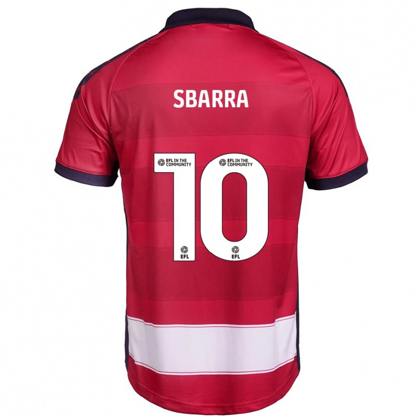 Danxen Mujer Camiseta Joe Sbarra #10 Rojo Blanco 1ª Equipación 2025/26 La Camisa México