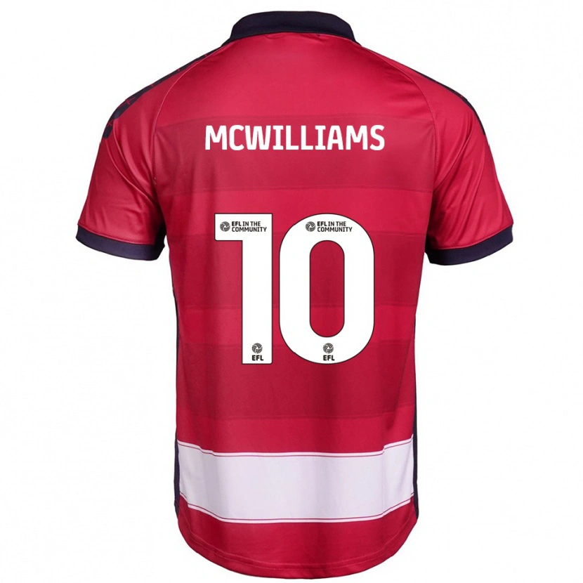 Danxen Mujer Camiseta Hannah Mcwilliams #10 Rojo Blanco 1ª Equipación 2025/26 La Camisa México