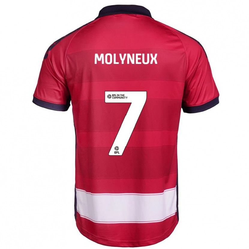 Danxen Mujer Camiseta Luke Molyneux #7 Rojo Blanco 1ª Equipación 2025/26 La Camisa México