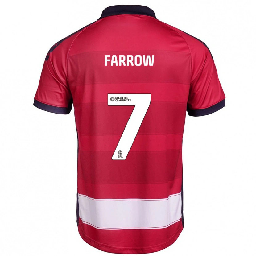 Danxen Mujer Camiseta Lucy Farrow #7 Rojo Blanco 1ª Equipación 2025/26 La Camisa México