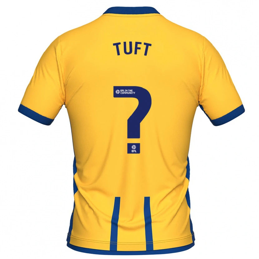 Danxen Mujer Camiseta Jacob Tuft #0 Amarillo Azul 1ª Equipación 2025/26 La Camisa México