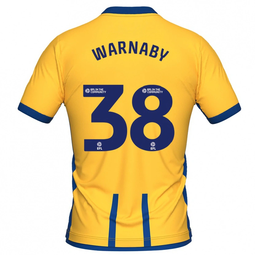 Danxen Mujer Camiseta Lewis Warnaby #38 Amarillo Azul 1ª Equipación 2025/26 La Camisa México