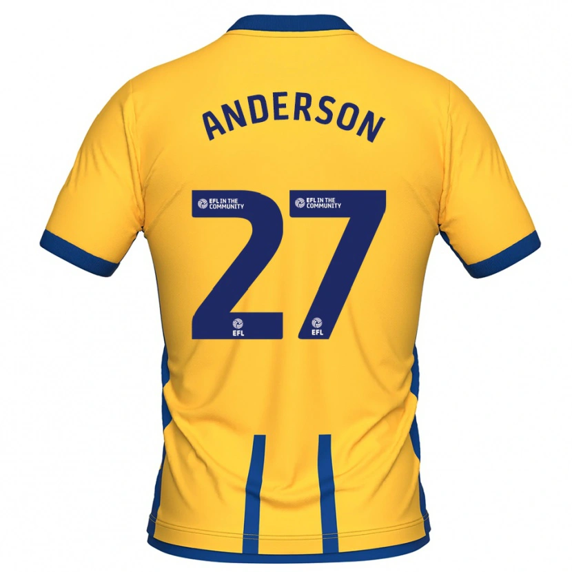 Danxen Mujer Camiseta Taylor Anderson #27 Amarillo Azul 1ª Equipación 2025/26 La Camisa México