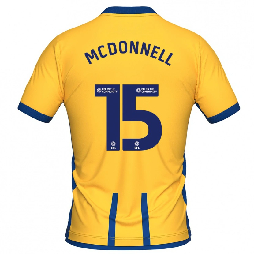 Danxen Mujer Camiseta Jamie Mcdonnell #15 Amarillo Azul 1ª Equipación 2025/26 La Camisa México