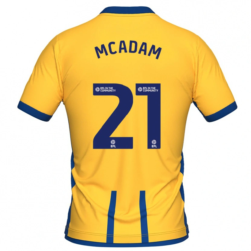 Danxen Mujer Camiseta Kyle Mcadam #21 Amarillo Azul 1ª Equipación 2025/26 La Camisa México