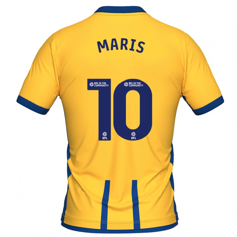 Danxen Mujer Camiseta George Maris #10 Amarillo Azul 1ª Equipación 2025/26 La Camisa México