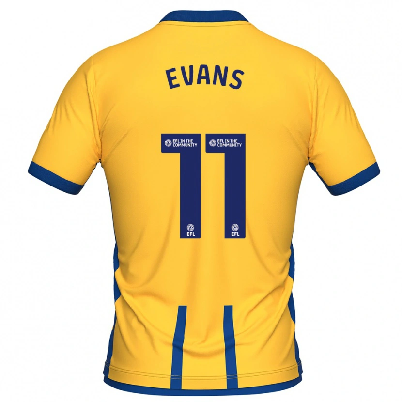 Danxen Mujer Camiseta Will Evans #11 Amarillo Azul 1ª Equipación 2025/26 La Camisa México