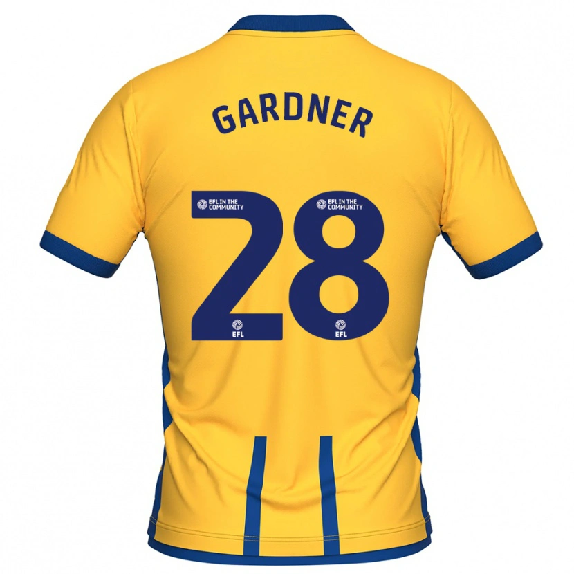 Danxen Mujer Camiseta Joe Gardner #28 Amarillo Azul 1ª Equipación 2025/26 La Camisa México