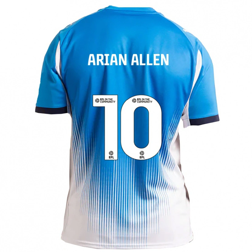 Danxen Mujer Camiseta Arian Allen #10 Azul Blanco 1ª Equipación 2025/26 La Camisa México